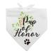 YTNONT Dog of Honor Maid of Honor Wedding Dog Bandana Wedding Photo Prop Pet Scarf Accessories Coral Wedding Bandana White 1 Count (Pack of 1)