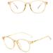 Stylish Lzpcarra Children's Square Glasses - Unisex Non-Prescription Clear Lenses - Yellow Wood Design - Buy Online on GoSupps.com