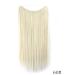 Iluu 22 Platinum Blonde Hair Extensions - Long Natural Straight Synthetic Heat-Resistant Fiber with Hidden Fishing Cord for Parties - Buy Online on GoSupps.com