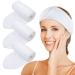 KinHwa 3 Pack Spa Facial Headband Makeup Hair Band Women Skincare Adjustable Microfibre Headband for Washing Face Sports Yoga White White 3 Count (Pack of 1)