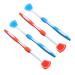 Gatuida 4 pieces tongue cleaning brush toothbrush breath tongue sponge oral tongue mouth tongue cleaner tongue tongue scrap for fresh breath adult metal chemicals detergent nanoplastic sorted color 19.5x3x0.6cm