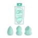 Set of 3 soft latex-free makeup sponges (Green)