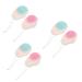 FRCOLOR Pack of 6 Double-Sided Facial Cleansing Brush Female Face Brush Deep Cleansing Brush Silicone Clean Facial Toner Painted Handle 3D Household Cleansing Milk
