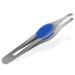 Slanted tweezers with soft handle made of stainless steel