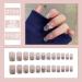 24Pcs/Set Press On Nails Ins Silver Butterfly False Nails Acrylic Fake Nails Full Cover Nails Tips Artificial Finger Manicure Press on nails for Women and Girls - Buy Online on GoSupps.com