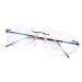 YIMI Rimless Progressive Multifocus Reading Glasses Blue Light Blocking No Line Multifocal Computer Readers for Women Men Brown 1.5 x