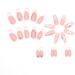24pcs Medium Coffin False Nails French White Tip Stick on Nails Square Press on Nails with Flower Rhinestones Removable Glue-on Nails Full Cover Fake Nails Women Girls Nail Art Accessories 0267Y45 - Buy Online on GoSupps.com