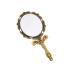 KALLORY Vintage Hand Mirror Makeup Cosmetic Mirror Folding Metal Mirror Pocket Compact Mirror for Women Travel Supplies  Bronze