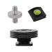 1/4" Female Thread to Hot Shoe Adapter - Hot Shoe Bubble Level Camera Hot Shoe Cover, Hot Shoe Mount Adapter with 1/4 to 1/4" Male Screw Adapter for Magic Arm, Monitor, Video Light