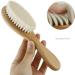 Haominnaqi 3-Piece Wooden Baby Hair Brush and Comb Set for Newborns and Toddlers - Buy Online on GoSupps.com