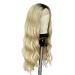 ALIMICE Long Blonde Lace Front Wig | Wavy Ombre Synthetic Hair with Dark Roots - Ideal for Parties and Daily Wear - Buy Online on GoSupps.com
