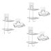 Ciieeo 3pcs Waterproof Soap Dish Holder Soap Holder Wall-mounted Shelf