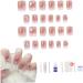 24PCS Press on Nails Short Glue on Nail for Women Shiny French False Nails Fake Nails False Nail with Glue for Girl Nail Art - Buy Online on GoSupps.com