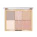 Mysense 6 Colors Contour Highlighter Blush Makeup Palette  Pressed Fine Powder Contouring Palette  Silky Smooth Face Blusher Bronzer & Highlight Makeup Kit  01