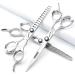 Japan 440 Steel Scissors Professional Hairdressing Scissors For Barber Thinning Hair Shears 5.5/6/6.5 inch (6.5 inch-3pc)