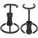 Buy Modern Matte Black Shaving Holder | Universal Brush Stand for Quick Drying & Non-Slip | Practical Metal Shaver Hanger - Buy Online on GoSupps.com