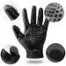 LetiStore 2X Cat Brush Grooming Gloves - Blue XL | Effective Pet Grooming for Cats Dogs and Horses | Remove Hair Easily - Buy Online on GoSupps.com