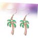 Delicate Green Coconut Tree Dangle Earrings for Women - Creative Miss Ear Jewelry - Buy Online on GoSupps.com