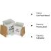 Pet Food and Treats Containers Set with Scoop | Beige Powder-Coated Carbon Steel | Tight Fitting Wood Lids | Storage Canister Tins for Cats or Dogs - Buy Online on GoSupps.com