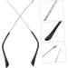 Goohochy Non-Slip Glasses Tips - Repair & Replace Glass Frame Arms & Hinges | Durable Metal Silter Silver (14.00x0.40cm) for International Shipping - Buy Online on GoSupps.com