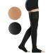 TOFLY Thigh High Compression Stockings for Women & Men - Open Toe, Opaque, Firm Support 20-30mmHg - Silicone Band for Varicose Veins, Swelling, Edema, DVT - Black, Size L - Buy Online on GoSupps.com