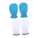 WOONEKY 2paires De Cire R utilisables Mitaines Lavables Pour Soins Domicile Et Spa Bleu Blanc