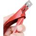 MARLAS Professional-Grade Acrylic False Nail Trimmer Stainless Steel Tip Cutter for Precision Nail Shaping (Red) - Buy Online on GoSupps.com