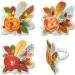 24 Fall Flowers and Feathers Cupcake Rings Toppers - Buy Online on GoSupps.com