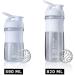 BlenderBottle SportMixer Tritan 590ml - BPA Free Protein Shaker & Water Bottle for Fitness Shakes - Fashion White - Buy Online on GoSupps.com