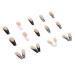 Buy Justotry 24-Piece Long Black & White French Press-On Nails - Spider Design Coffin Ballerina Artificial Nails for Women - Buy Online on GoSupps.com