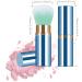 Retractable Telescopic Face Kabuki Brush - Blue | Portable Travel Makeup Brush for Powder, Foundation, Blush - Round Design - Buy Online on GoSupps.com