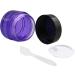 Zeoabsy 4 Pack Purple Glass Cream Boxes with Black Screw Caps - 30ml Ointment Jars for Cosmetics + 4 Black Spatulas - Buy Online on GoSupps.com
