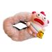 xbiez Cartoon Rubber Clownfish Hair Clip Cute Cloud Shape Snap Hairpin Furry Plush Barrettes Winter Headdress Hair Accessories Pink