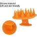 Gientan 2-Piece Silicone Head Massager & Scrubber - Dandruff Removal Shampoo Brush for Hair Growth (Wet & Dry) - Unisex Orange - Buy Online on GoSupps.com