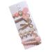 LNGLAT 5 PCS Hair Clip Set Pearl and Rhinestone Hairpins Metal Handmade Hair Barrettes Trendy Flower Headwear for Women Girls pink