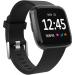 Sport Bands Compatible with Fitbit Versa 2 Band/Fitbit Versa/Versa Lite, Classic Soft Silicone Replacement Wristbands for Versa 2 Smart Watch Women Men Black Large Large Black