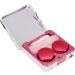 BTOSEP Hot Pink Portable Square Contact Lens Case with Marble Surface & Mirror - Ideal for Travel & Daily Use - Buy Online on GoSupps.com