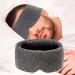 HEADMALL 100% Cotton Blackout Sleep Mask for Men Women - Super Soft & Comfortable Eye Mask for Sleeping  Light Blocking Eye Cover Upgrated Material Adjustable Blindfold for Airplane Travel / Nap Misty Grey