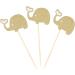BRIGHTFUFU 3pcs Elephant Cupcake Picks Fruit Cake Topper Baby Shower Cocktail Picks Valentine Wedding Birthday Party Fruitcakes Appetizers Top Hat Food Makeup Flash Golden medium - Buy Online on GoSupps.com