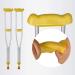 Lightweight Aluminium Alloy Underarm Crutches Homecare Axillary Support Walking Crutches for The Elderly & As Well As Fractures & Disabled Journey