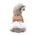 Barrageon dogs Kneid sweet princess rock clothing cat puppy for small medium -sized Bowknot pet summer clothing dog cat (brown -s) back length: 20 cm stripes - brown
