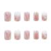 Sethexy Shiny Short Square Nail Tips - Clear Pearl Gradient Sparkle Silver - 24-Piece Complete Cover Art Fake Nails for Women & Girls | International Shipping - Buy Online on GoSupps.com