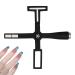 Magnet - Multifunctional Nail Polish Magnet Portable Women Nail Pens |Cross Shaped Women Nail Polish Magnet Magnets Sticks Gradient Design Metal 4.05 * 4.2 Inches Black