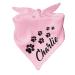 Dog triangular scarf (color: pink) (size 1 (55 cm)) name of the dog 55 x 18 pink