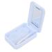 Contact lens box Contact lens-storage container Portable dust-tight contact lens container with mirror-tweezer pencil remover tool for the travel agency outdoors (blue)