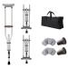 Adult Crutches Walking Sticks Folding Adult Underarm Crutches Aluminum Adjustable with Spring Portable Crutches Elderly Crutches Convenient Independence