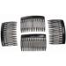 4 Pack of 7cm Plain French Side Hair Combs Slides Grips Clips Hair Accessories for Women Girls by Glitz4Girlz (Black) - Buy Online on GoSupps.com