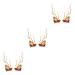 FRCOLOR 3 Pairs Christmas Glow Barrette Antlers Hair Clips Deer Horn Hair Barrettes Reindeer Antler Hair Accessory Mushroom Outfits for Girls Glowing Hair Clip Resin Filler Clothing Miss