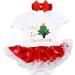 FYMNSI Baby Girl 1st Christmas Outfit | Princess Tutu Romper Set with Shoes & Headband | Reindeer Xmas Tree Print Bodysuit for 0-18 Months - Buy Online on GoSupps.com