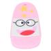 Baby Teething Toy Slipper Shape Gum Relief Prevent Sucking Fingers Tactile Exploration Silicone Baby Teether for Use (Pink)